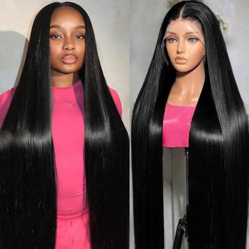 VFFTI 30 Inch 13x6 Lace Front Wigs Human Hair 200 Density Straight HD Lace Front Wigs Human Hair Pre Plucked with Baby Hair Glueless Wig Virgin Hair Lace Front Wigs for Women