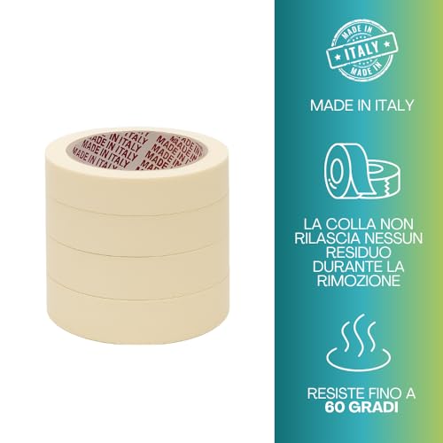 Virsus 6 Rollen gummiertes Klebeband, Verpackungsbänder selbstklebend, 25 x 50 Rollen