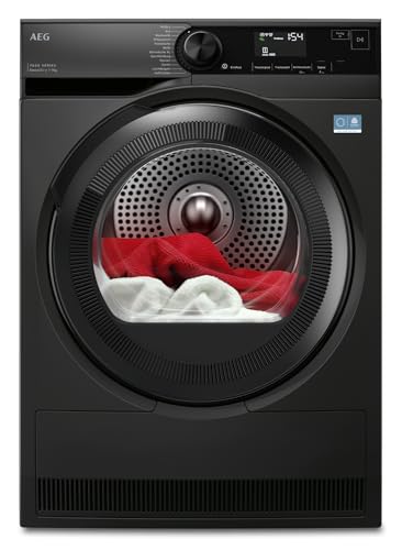 AEG Wärmepumpentrockner 9 kg, Serie 7000 SensiDry - Schonendes & Energiesparendes Trocknen, C, Mengenautomatik, Schontrommel, Weniger Bügelaufwand, Knitterschutz, Dunkelsilber, TR7TS75690