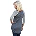 FAPIZI ♥ Women Blouse Women ELK Print Striped Splice Round Neck Christmas Casual Blouse Tops T Shirt (M, Gray)