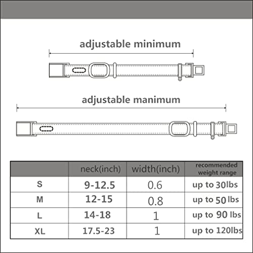 chede Basic Classic Luxury Padded Leather Dog Collar,The Seatbelt Buckle,for Large Medium Pets (XL, Brown) - Image 6