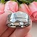 TUTISS 8mm Hammered Tungsten Rings for Men Women Couple Fashion Jewelry Engagement Wedding Bands Offset Line Matte Finish Comfort Fit Size 11.5