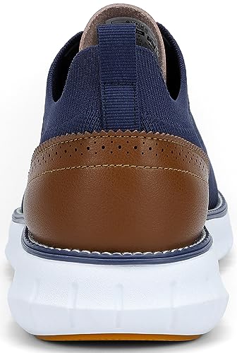 SVNKE Men’s Oxford Shoes Formal Walking Shoes Dress Shoes Classic Non Slip Business Casual Shoes Lace Up Lightweight Sneaker Blue 10 - Image 4
