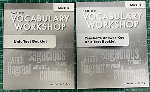 Sadlier Oxford Vocabulary Workshop Unit Test Booklet Level B: Sadlier ...