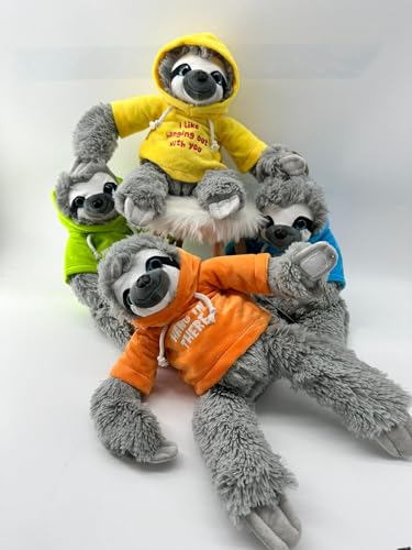 Soma Faultier Kuscheltier XXL 32 cm Plüschtier Anime Kawaii Plush Stofftier Cute Plushies Halloween Weihnachten Geschenke für Kinder (Grau 40 cm Orange)