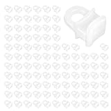 100 ganci scorrevoli per tende per VW caravan, ganci per tende in plastica, colore bianco, per finestre, porte, doccia, camper