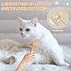 Katzenbürste Hundebürste, Katzenkamm für Langhaar/Kurzhaar, Flohkamm für Katzen Hunde mit Einem Knopf, Bürste für Die Haustierpflege zum Entfernen von Unterfell, Losem Fell und Schmut (Grün+Gelb)