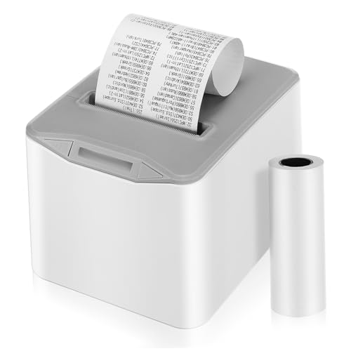 Gogogmee Thermal Label Printer Square Receipt Printer for Small Business Output USB Ethernet Interfaces for Shipping Labels Receipts