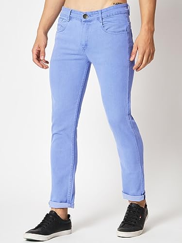 Image of KARGEENS Men Kargeens Men's Jeans Pant Slim Fit Stretchable Casual Wear Low Rise Cotton Blend Denim