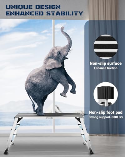 image for FAHKNS Aluminum Work Platform, Folding Work Platform, 45
