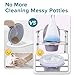 Maliton Bedside Commode Liners with Absorbent Pads, 60 Pack Disposable Bags and 60 Super Absorbent Pads, Vanilla-Scented Portable Sanitary Bag for Adult Toilets and Camping Toilets (60Bags+60Pads)