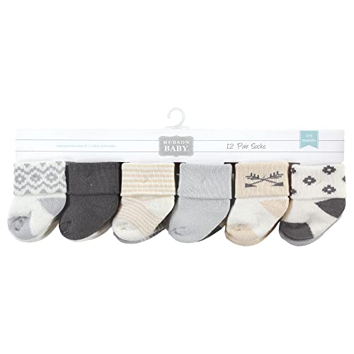 Image of Hudson Baby Baby 8-pack Cotton Rich Newborn and Terry Socks