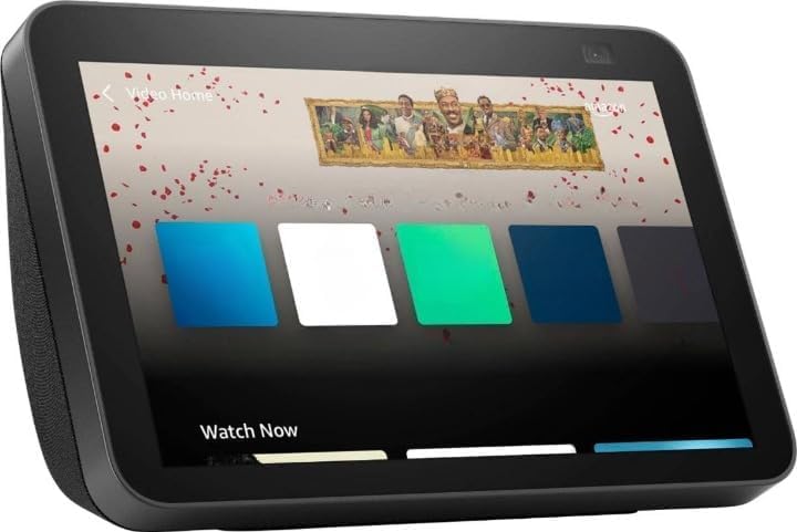 Eco Show 8 2nd Gen Smart Display With Alexa, 8" HD Touchscreen Display, Wi-Fi & Bluetooth Wireless Connectivity, 13MP Camera, 4 Mics, Dual 2" Full-Range Drivers, Charcoal.
