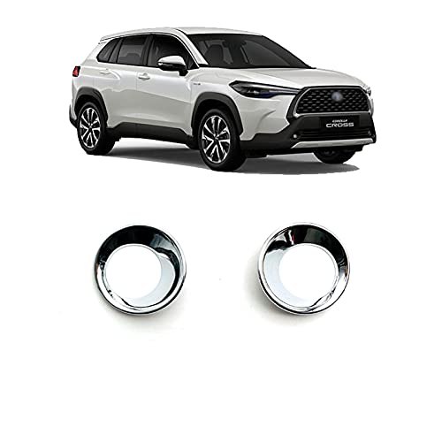 ZWMBAOR Lâmpada de neblina frontal galvanizada, moldura brilhante decorativa, para acessórios de car