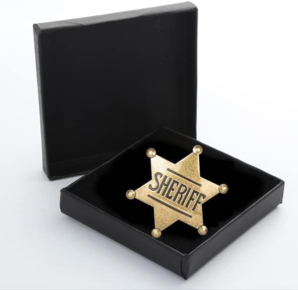 Miniatura 5 de Insignias del sheriff de marca, insignia del sheriff del metal para las niñas y adultos, insignia del chaleco de la policía occidental, insignia del