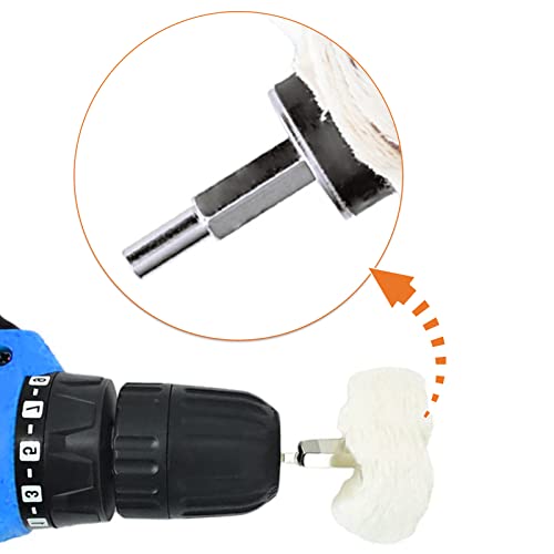 Medoon Polishing Pad Buffing Wheel Kit 17 Pack, Buffing Wheel For Drill For Metal Aluminum Stainless Steel Chrome Wood Plastic Ceramic Glass Woods Fabric Cotton Machine Jewelry Etc #TOP2