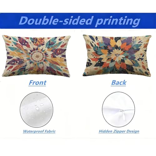 Housses de coussin de jardin 60x90 cm bohème pour un extérieur propice au bien-être