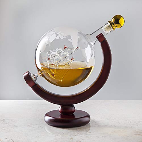 Whiskey Decanter Globe - For Liquor, Scotch, Bourbon, Vodka Or Wine - 850Ml #TOP1
