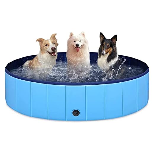 EONPOW Piscina para Perros, Bañera para Perros Piscina Grande Plegable Antideslizante de PVC para Mascotas para Interior/Exterior