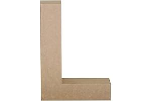 XL Papier Mache Letter L, 4" Brown, 1 Count (Pack of 1)