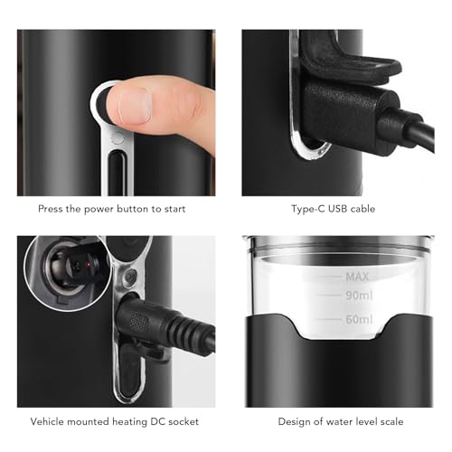 Cafetera portátil automática con batería 100 mL miniatura 5