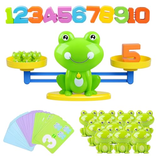Juguete Educativo Matemáticas Balanza Rana,Montessori Juego para Contar y Aprender a Sumar,Juguete Didáctico Infantil para Niños y Niñas a partir de 3 Años Juguete Educativo Matemáticas Balanza Rana,Montessori Juego para Contar y Aprender a Sumar,Juguete Didáctico Infantil para Niños y Niñas a partir de 3 Años