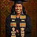 Black Girl Magic Graduation Stole 2026 – Kente Graduation Sash for Black Women, African Graduation Stole with Fist & Cap Design, She Did It Graduation Gown Accessories