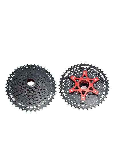 SHUGWA Velocidad Variable Cassette Ligero para Bicicleta De Montaña, 8 Y 9 Velocidades, Volante De Inercia Volante de inercia de Casete(9-Speed 42T Split Black)