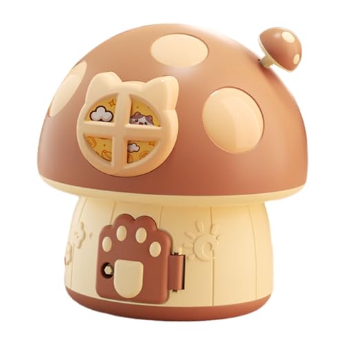ORFOFE alcancía de Setas Tarro de Ahorro de Escritorio Bote de Ahorro Decorativo huchas Infantiles Hucha niño Flechas alcancía doméstica Banco de Dinero de Las niñas el plastico Khaki