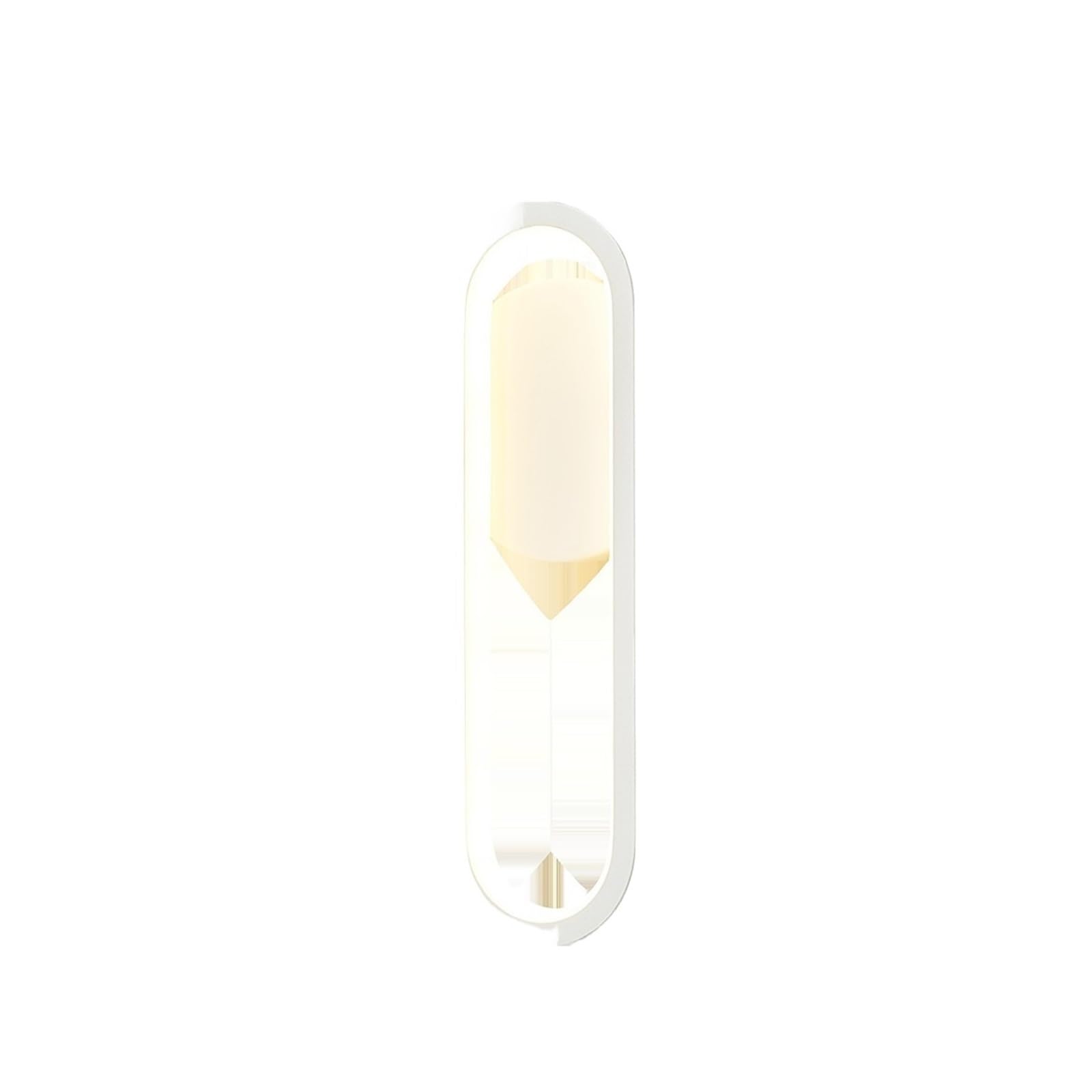 SILVASILNEX Minimalist Bedroom Wall Lamp Bedside Lamp Nordic Simple Living Room Corridor Aisle Lamp Creative Background Wall Lamp(White[31CM] warmlight)