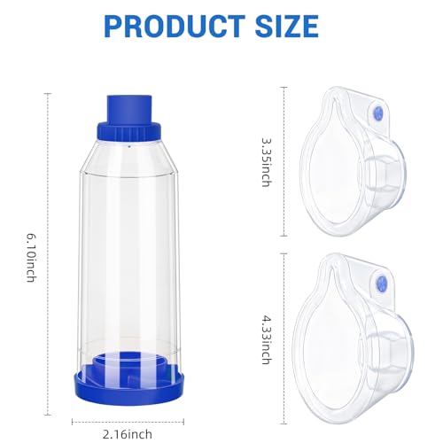 Image of Handheld Inhaler Spacers for Adults and Kids with 2 Masks Spacer OTC