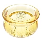SOLUSTRE Goldene Schatzschale Dekoration Aus Bernstein 50mm Buddhistische Handwerksgabe Für Wohnraum Kreatives Ornat Und Schmucklieferung