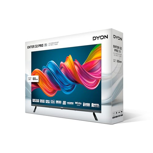 DYON Enter 32 Pro X2-32 Zoll (80 cm) Fernseher mit Triple Tuner (DVB-C/-S2/-T2), Hotelmodus, USB-Media Player DYON Enter 32 Pro X2-32 Zoll (80 cm) Fernseher mit Triple Tuner (DVB-C/-S2/-T2), Hotelmodus, USB-Media Player
