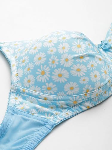 Image of LEADING LADY Women Printed Lightly Padded Non Wired Seamless T-Shirt Bras | Adjustable Straps | Full Coverage | Everyday Bra (Pack of 1)