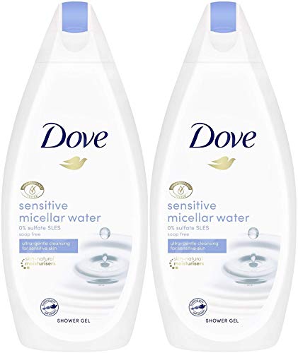 Dove Sensitive Skin Micellar Water Body Wash, 16.9 Ounce / 500 Ml (Pack Of 2) International Version #TOP1