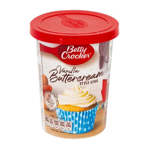 Betty Crocker Vanilla Buttercream Style Icing 400g Black