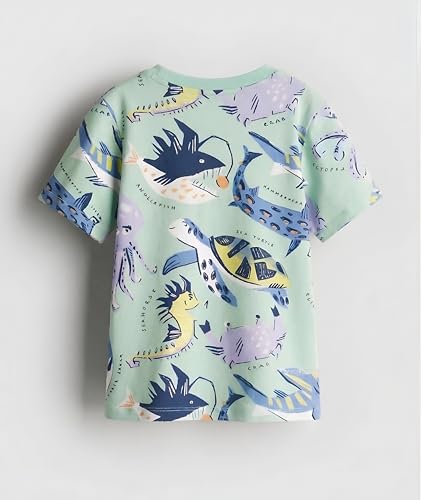 Image of Googo Gaaga Kids Boys 100% Cotton T-Shirt | All Over Print Half Sleeve T-Shirt for Kids | Comfortable Round Neck | Casual Wear | Soft & Breathable | Stylish Summer Wear |