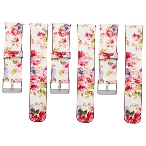 Bracelet de montre en cuir DOITOOL lanière florale légère et polyvalente