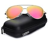 LUENX Sunglasses Large Aviator Polarized for Men Women with Case - 400 UV