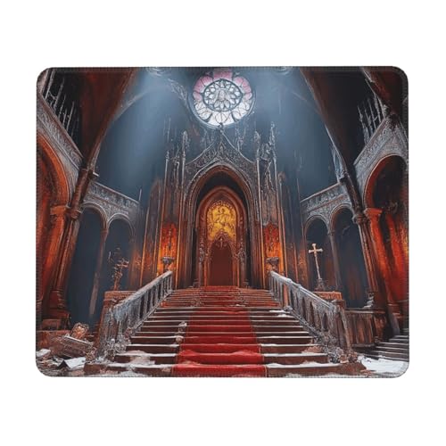 Epic Citadel Printed Mouse Pad and Desk Mat, Full Surface Gaming Desk Pad with Non-Slip Rubber Base, Extended Office Mousepad for PC Laptop Home Office