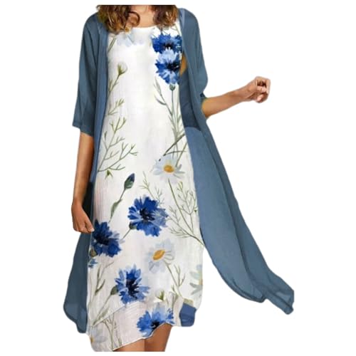 Robe longue et cardigan transparent ensemble chic pour tenue de fête