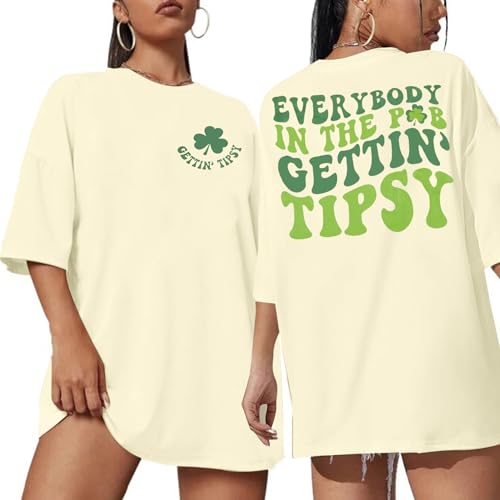 St Patrick Day Shirts Women Irish St Patrick T Shirt Lucky Shamrock Graphic Tees Casual Short Sleeve Oversized Tops