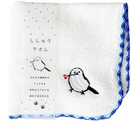 Amazon Co Jp ふわふわ 無撚糸 ハンカチ 刺繍 アニマル シマエナガ ギフト ハンカチタオル タオルハンカチ ハンドタオル 24cm 服 ファッション小物