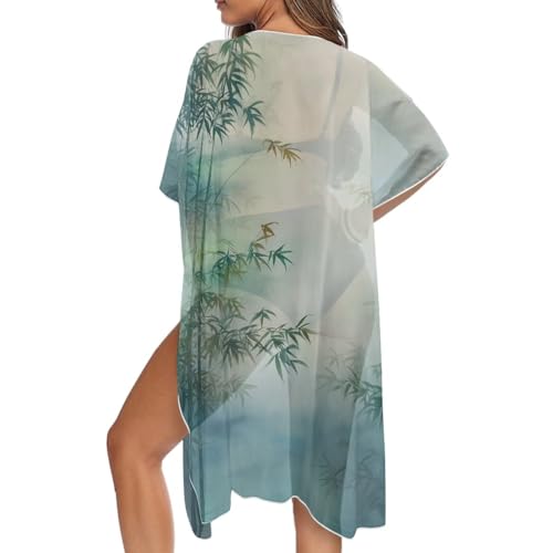 Kimono de verano oriental holgado y cárdigan fino para un look casual