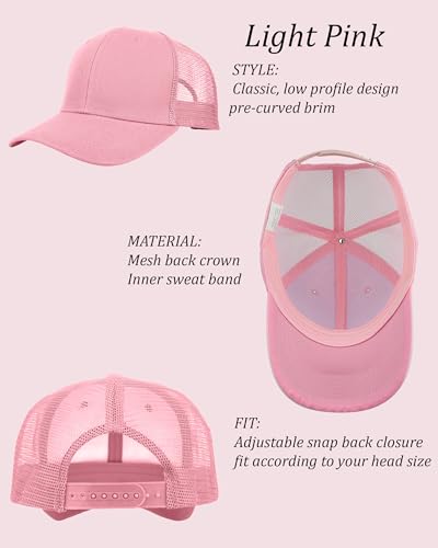 Image of Gelante Mesh Trucker Baseball Cap Snapback Hat Structured Front Panel