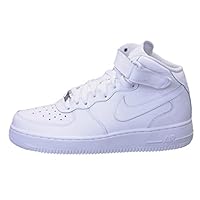 NIKE Air Force 1 Mid (GS), Unisex Adults' Air Force 1 Trainers, White, 36