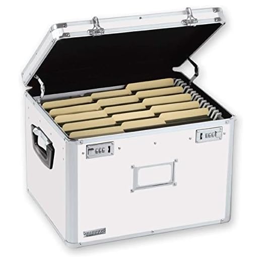 Vaultz Locking File Storage Chest, Two-Handled, Letter/Legal File Storage, 17 1/2 W x 14 D x 12 1/2 H Inches, White (VZ00169)