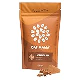 Oat Mama Lactation Tea, Organic Chai Spice, Supports a Healthy Milk Supply for Breastfeeding Moms, Naturally Decaffeinated, With Fenugreek Leaf, 14 count