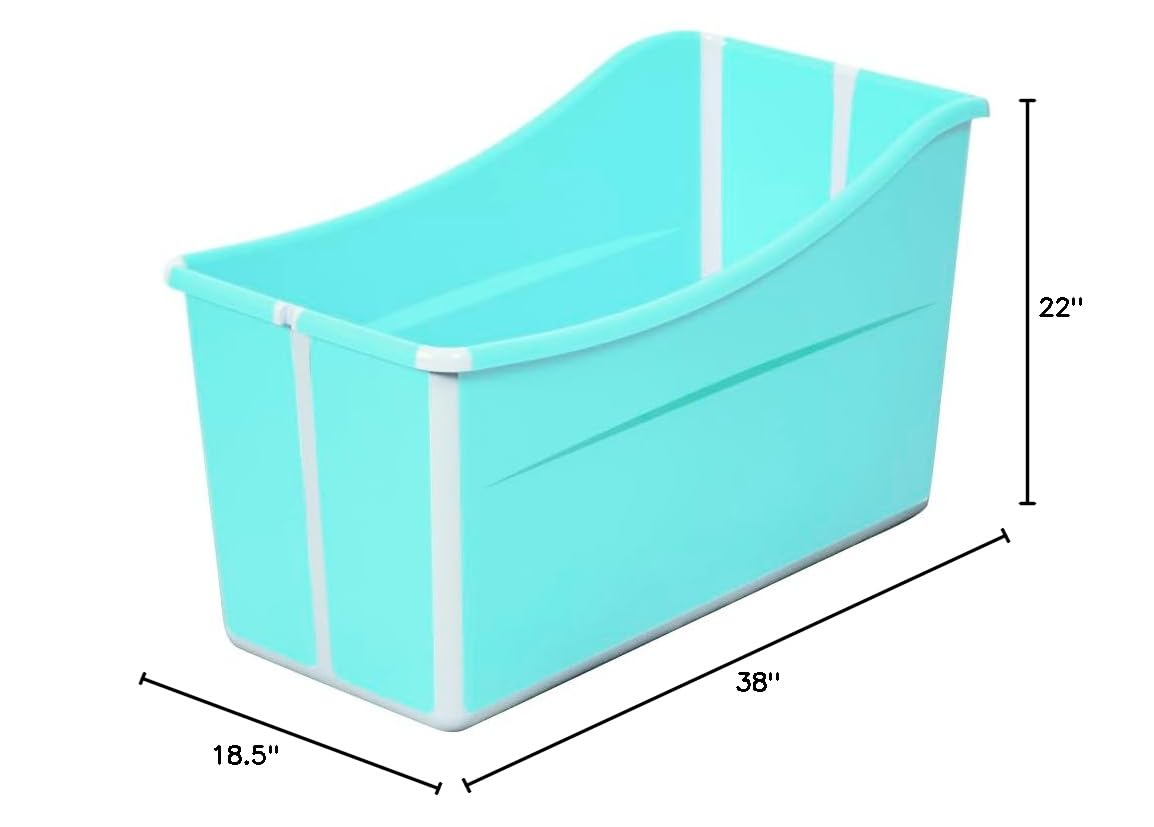 Large Foldable Bathtub for Toddler Collapsible Baby Bathtub Portable Bath tub Lightweight for Children Twins Petite Adult