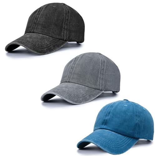 Image of Baseball Cap Unisex Vintage Washed Distressed Cap,Retro Adjustable Dad Hats,Baseball Hat for Men Women